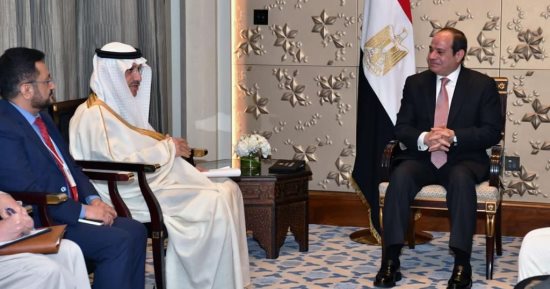 الرئيس السيسى يلتقى فى دبى رئيس مجموعة البنك الإسلامى للتنمية