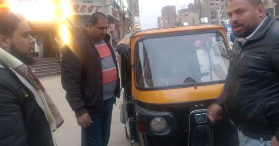 ضبط 15 "توك توك" مخالفا ورفع 450 حالة إشغال فى حملة بالطالبية