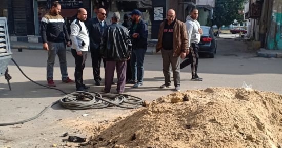 مياه القناة: جار حل مشكلة انسداد شبكات الصرف بمنطقة المحطة بالإسماعيلية