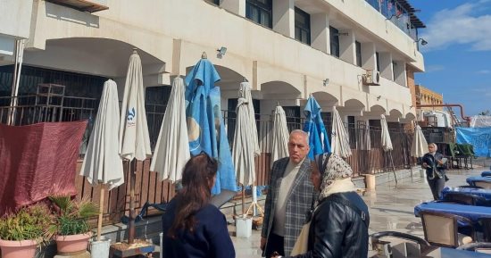 وفد من فنون جميلة الإسكندرية يتفقد نادى الجامعة البحرى لبدء التطوير 