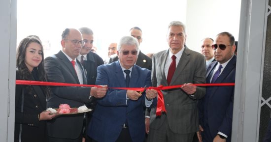 وزير التعليم العالي ورئيس جامعة حلوان يفتتحان أعمال تطوير مستشفى بدر الجامعي