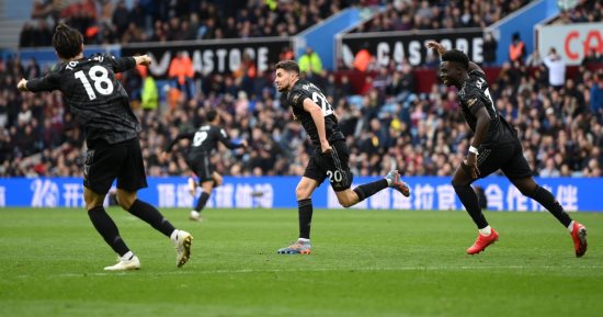 ريمونتادا مجنونة تمنح آرسنال الفوز أمام أستون فيلا 4-2 بالدوري الإنجليزي