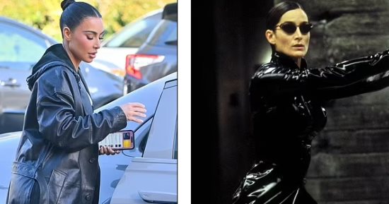 كيم كاردشيان على طريقة فيلم The Matrix خلال نزهة فى لوس أنجلوس