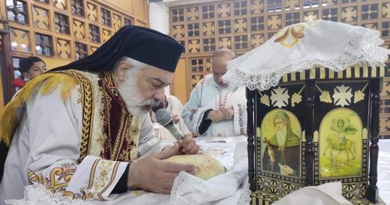 مطران المنيا للأقباط الكاثوليك يترأس القداس الإلهى بكنيسة السيدة العذراء بطوه