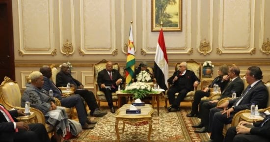 وكيل مجلس الشيوخ يستقبل رئيس برلمان زيمبابوى.. صور