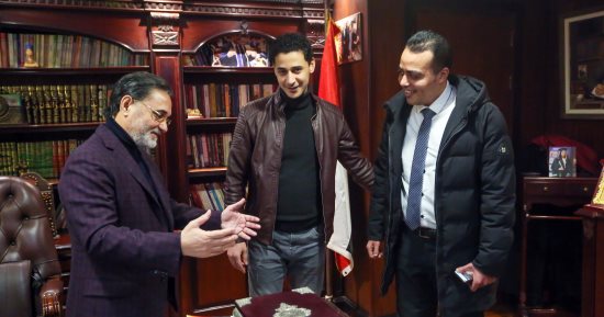 محمد السيد يزور جريدة البوابة نيوز لعرض برنامجه الانتخابى