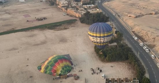 إلغاء تحليق رحلات البالون الطائر فى الأقصر لظروف الطقس صباحاً