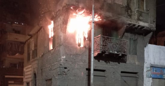 السيطرة على حريق شقة بعقار خالٍ في اللبان بالإسكندرية.. صور