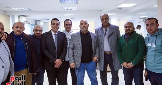 الكاتب الصحفى أحمد الخطيب رئيس تحرير الوطن يستقبل الزميل محمد السيد لعرض برنامجه الانتخابى
