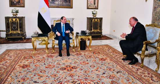 الرئيس السيسى يجتمع بوزير الخارجية ويطلع على أهم نتائج قمة الاتحاد الأفريقى