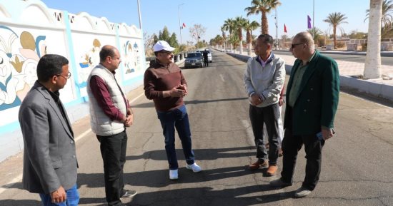 محافظ أسوان يتفقد عددا من المشروعات الجارية والمخططة بمدينة أبو سمبل السياحية