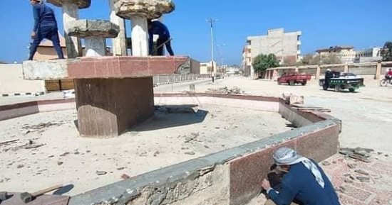 إعادة الحياة لميدان ضاحية السلام فى مدينة العريش.. صور