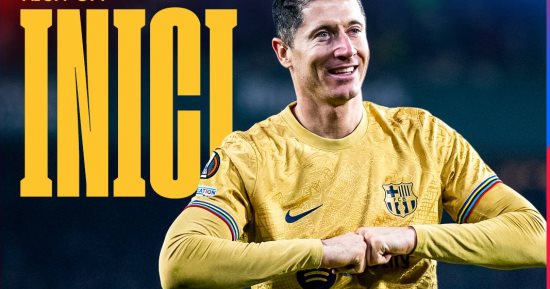 ليفاندوفسكى يسجل هدف برشلونة الأول ضد مانشستر يونايتد بالدقيقة 18.. فيديو