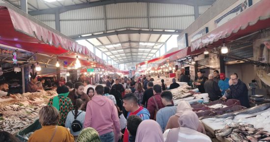 توافد الزائرين على بازار الأسماك وجبال الملح للاستمتاع بجمال الطبيعة ببورسعيد