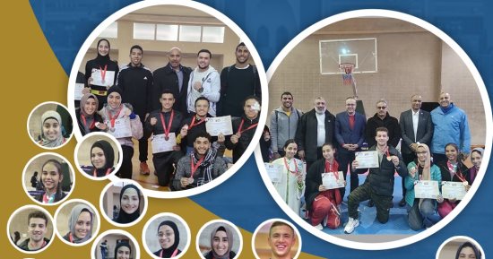 رئيس جامعة حلوان يهنئ الطلاب الفائزين بميداليات في بطولة الجامعات المصرية للكونغ فو