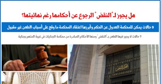 هل يجوز لمحكمة النقض الرجوع عن أحكامها رغم نهائيتها؟.. نقلا عن "برلمانى"