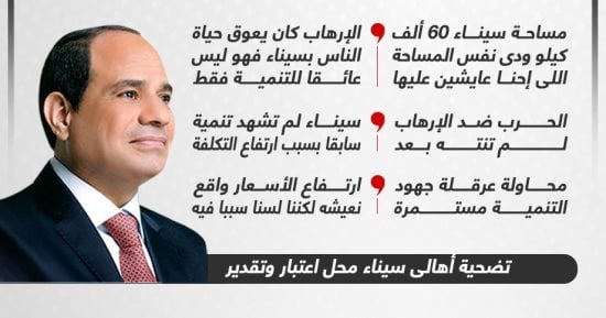 رسائل الرئيس السيسي على هامش تفقده اصطفاف معدات تنمية سيناء.. إنفوجراف