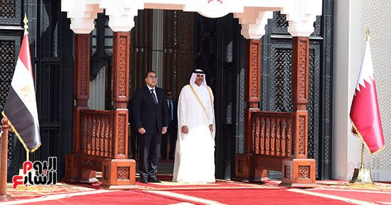 مراسم استقبال رسمية لرئيس الوزراء لدى وصوله الديوان الأميرى لدولة قطر