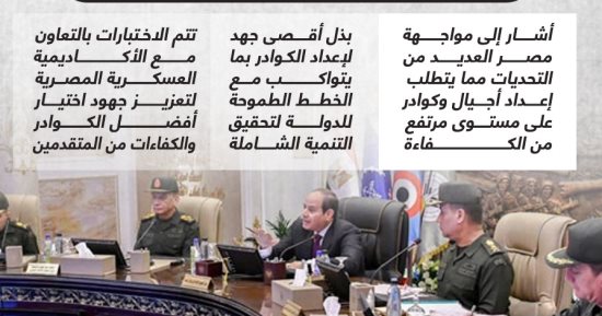 الرئيس السيسي يشهد اختبارات المتقدمين لوظائف بوزارة النقل (إنفوجراف)
