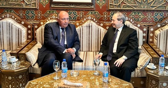 وزير الخارجية: زيارتى لدمشق هدفها إنسانى وقدمنا أكثر من 1500 طن مساعدات