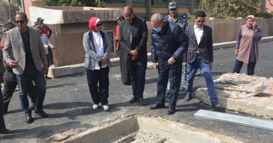 محافظ القليوبية يتابع أعمال رصف الطرق بمدينتي القناطر الخيرية وبنها 