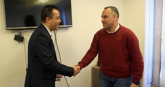 محمد السيد يزور موقع مصراوى ويعرض برنامجه الانتخابى