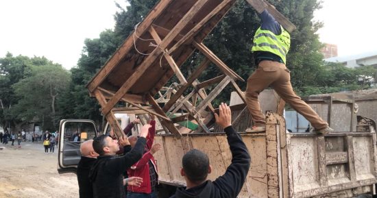رفع 596 حالة إشغال بمنطقتى ناهيا وكوبرى الخشب فى الدقى