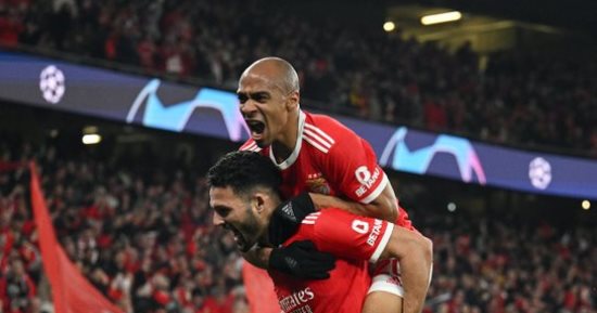 بنفيكا أول المتأهلين لربع نهائى دوري أبطال أوروبا بخماسية ضد كلوب بروج