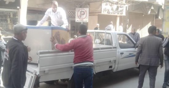 تحرير 16 محضر إشغال طريق ورفع المخلفات بحي وسط مدينة المنيا