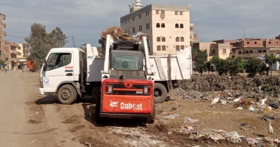 رفع 160 طن قمامة فى حملات نظافة مجمعة بقرى مركز المحلة
