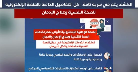 الكشف يتم فى سرية تامة.. تعرف على المنصة الإلكترونية للصحة النفسية ..فيديو