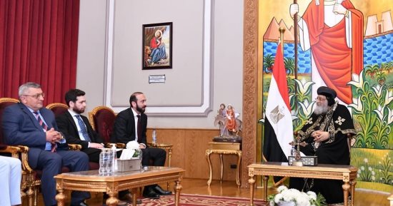 البابا تواضروس يستقبل وزير خارجية أرمينيا فى المقر الباباوى بالقاهرة