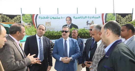 محافظ المنوفية يتابع تنفيذ أعمال المبادرة الرئاسية 100 مليون شجرة بنطاق المحافظة 