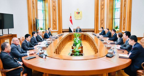 الرئيس السيسي يستقبل رئيس مجموعة الصين الدولية للطاقة