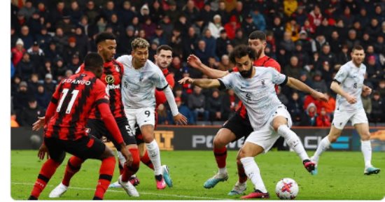 ليفربول يسقط أمام بورنموث بهدف.. وصلاح يهدر ركلة جزاء فى الدورى الإنجليزي