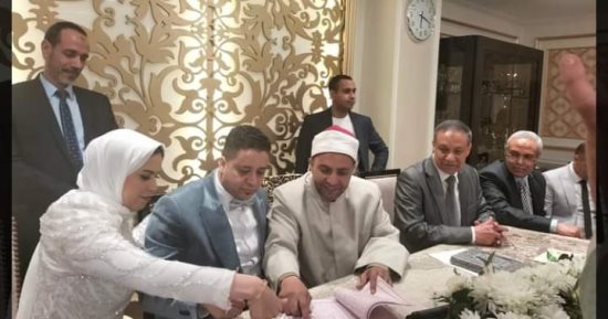 اللواء جمال شحاتة يحتفل بعقد قران كريمته المهندسة داليا  