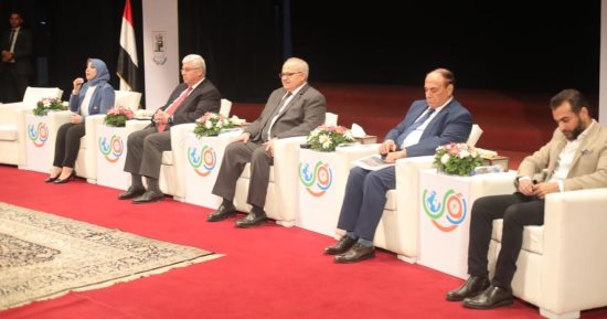 وزيرا التعليم العالى والشباب والخشت يفتتحون صالون رؤى الشباب بجامعة القاهرة