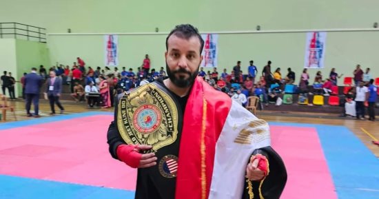 محمد عبد الوهاب يحصل على بطولة العالم فى "الجيت كون دو" للوزن المفتوح