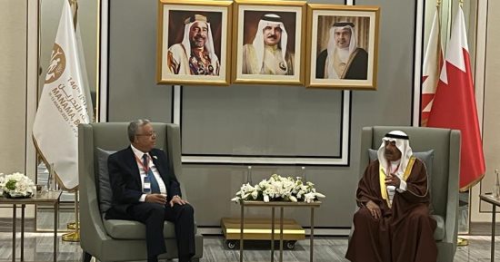 حنفى جبالى يلتقى رئيس مجلس الشورى البحرينى