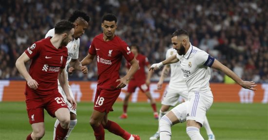 الريال ضد ليفربول.. كريم بنزيما يفتتح أهداف المباراة فى الدقيقة 78 "فيديو"