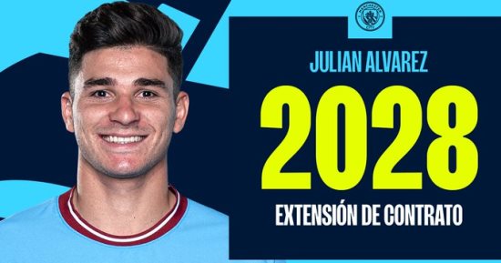 مانشستر سيتي يمدد عقد جوليان ألفاريز حتى 2028 رسميا
