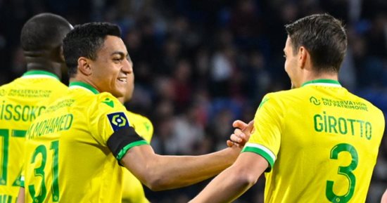 نانت يتعادل مع ليون 1 - 1 فى الشوط الأول بمشاركة مصطفى محمد