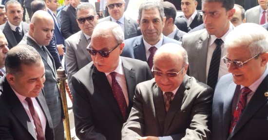 وزير العدل ورئيس النيابة الإدارية ومحافظ القليوبية يفتتحون مجمع النيابات ببنها