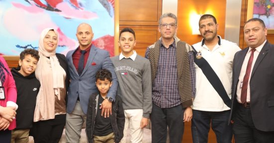 مطار القاهرة يستقبل البطل العالمى محمد أبو ستيت 