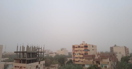عواصف ترابية تضرب الوادى الجديد وتعيق الرؤية بالمدن وعلى الطرق السريعة.. صور