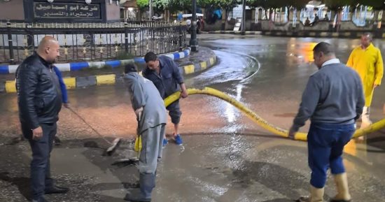 أمطار غزيرة على معظم مدن المنوفية.. والمحافظة ترفع الطوارئ