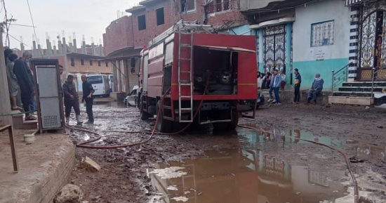 السيطرة على حريق بورشة دوكو فى قرية طنان بقليوب.. صور