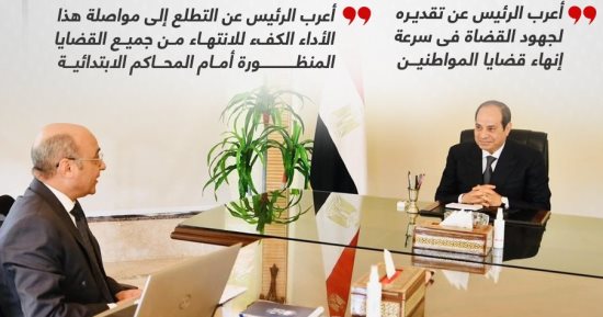 مدينة العدالة.. ملفات مهمة فى اجتماع الرئيس السيسى مع وزير العدل.. إنفوجراف