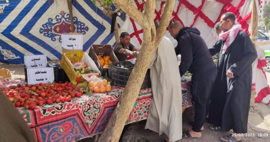 رئاسة مركز الخارجة تطرح خضراوات بأسعار مخفضة للمواطنين فى منفذها بحى البساتين