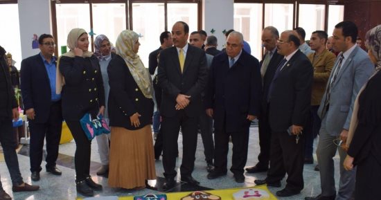 افتتاح معرض مارثون الإبداع بجامعة العريش لدعم طلاب رياض الأطفال